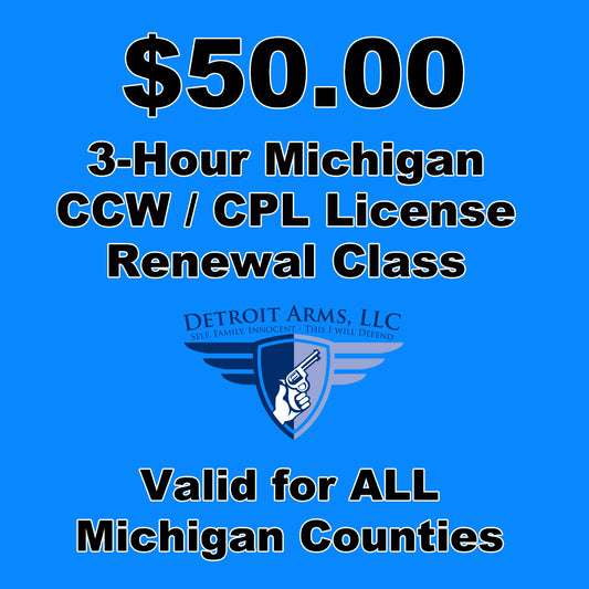 3-Hour Michigan CPL Renewal Class