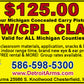 1-DAY IN PERSON Detroit Arms Michigan CPL Class