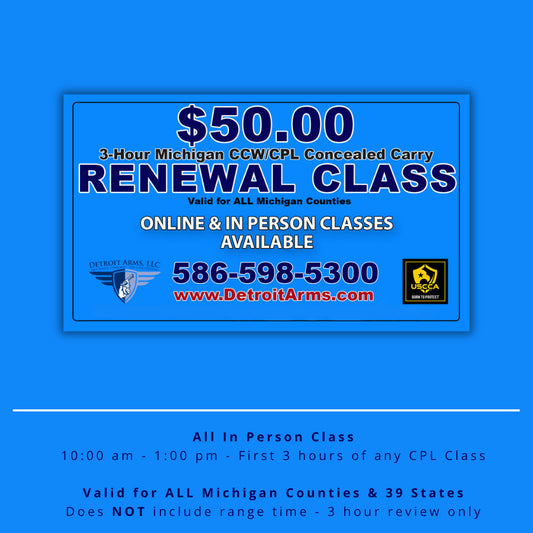 3-Hour CPL IN PERSON Renewal Class